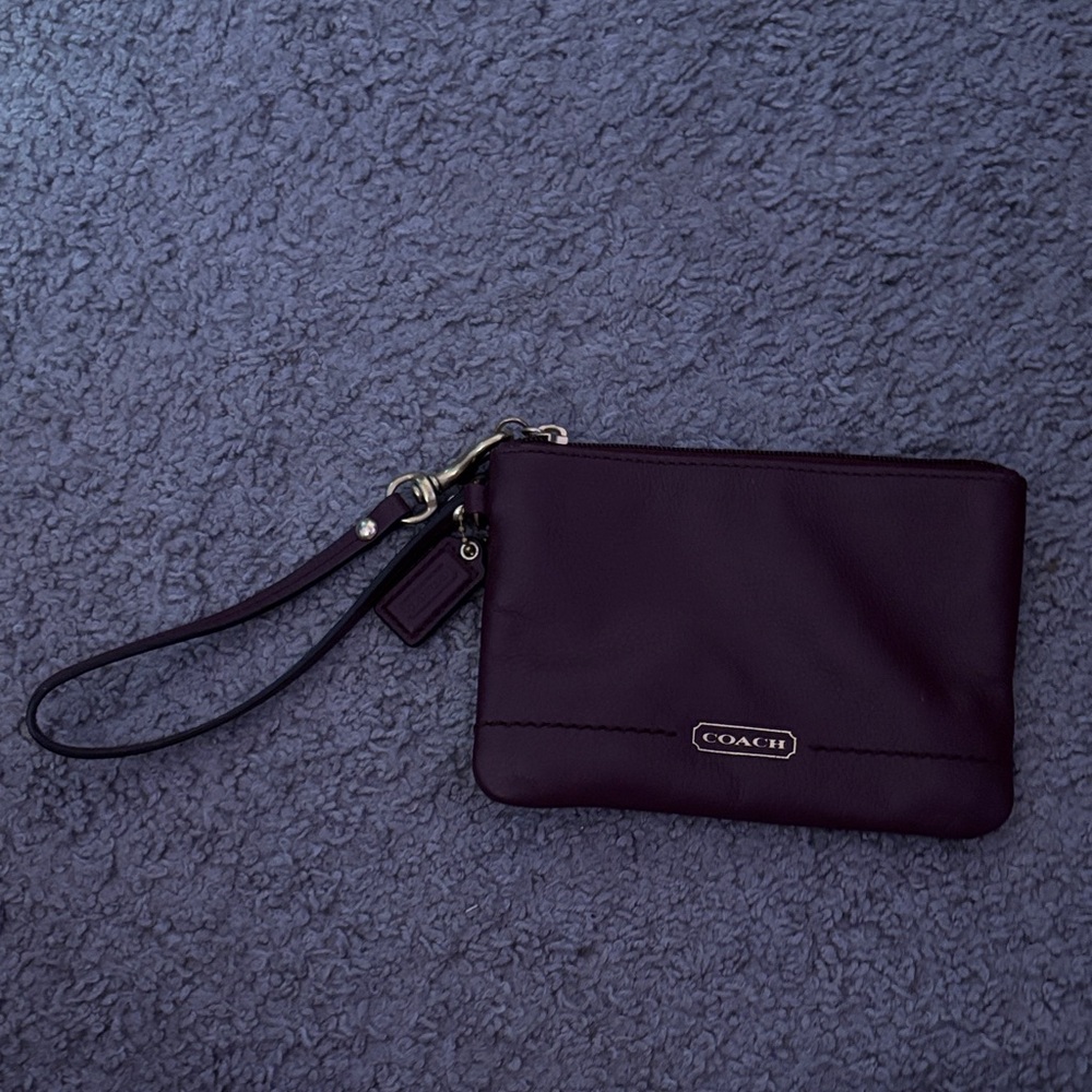 Coach Dark Purple Wristlet